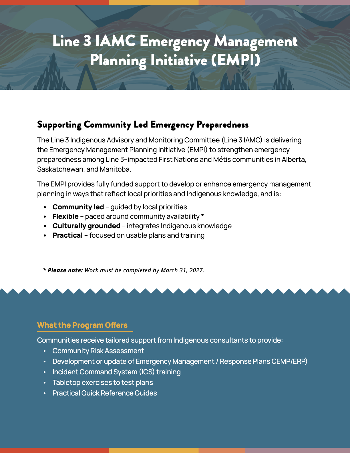Line 3 IAMC Emergency Management Planning Initiative
